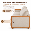 Ver imagem 4 de Sofá Living Fixo Pulse 1,9m Molas Bonnel Espuma D28 - Bege