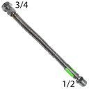 Ver imagem 2 de Flexível 300mm Alta Vazão 1/2 X 3/4 30cm Para Aquecedores - FA1234300