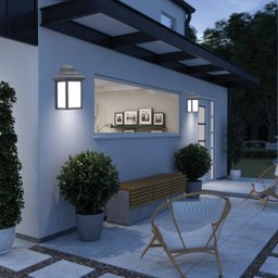 Arandela Muro 3 faces em alumínio injetado - 10