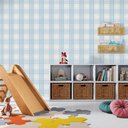 Ver imagem 1 de PAPEL DE PAREDE BOBINEX SONHOS - XADREZ AZUL