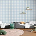 Ver imagem 3 de PAPEL DE PAREDE BOBINEX SONHOS - XADREZ AZUL