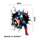 Ver imagem 2 de Adesivo de Parede Capitão América:48 X 60 Cm