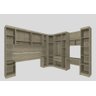 Guarda Roupa Dormitório Modulado Master Casal Queen 1,58 m Canto c/ Mesa Escrivaninha e Nicho - Luci - 2