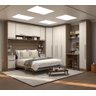 Guarda Roupa Dormitório Modulado Master Casal Queen 1,58 m Canto c/ Mesa Escrivaninha e Nicho - Luci - 1