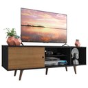 Ver imagem 3 de Rack Madesa Dubai para TV até 65 Polegadas com Pés Preto/Rustic D85Z Cor:Preto/Rustic/Rustic