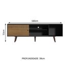 Ver imagem 4 de Rack Madesa Dubai para TV até 65 Polegadas com Pés Preto/Rustic D85Z Cor:Preto/Rustic/Rustic