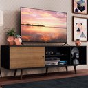 Ver imagem 1 de Rack Madesa Dubai para TV até 65 Polegadas com Pés Preto/Rustic D85Z Cor:Preto/Rustic/Rustic