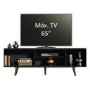 Ver imagem 5 de Rack Madesa Dubai para TV até 65 Polegadas com Pés Preto/Rustic D85Z Cor:Preto/Rustic/Rustic