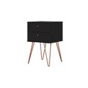 Ver imagem 4 de Mesa de Cabeceira 2 Gavetas Retro Bled Preto