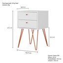 Ver imagem 7 de Mesa de Cabeceira 2 Gavetas Retro Bled Branco