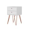 Mesa de Cabeceira 2 Gavetas Retro Bled  - 4