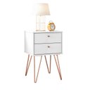 Ver imagem 2 de Mesa de Cabeceira 2 Gavetas Retro Bled Branco
