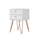 Ver imagem 4 de Mesa de Cabeceira 2 Gavetas Retro Bled Branco