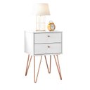 Ver imagem 2 de Mesa de Cabeceira 2 Gavetas Retro Bled Branco