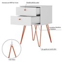 Ver imagem 6 de Mesa de Cabeceira 2 Gavetas Retro Bled