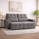 Ver imagem 2 de Sofá Supreme Retrátil Reclinável 3 Lugares 2,00m Cinza