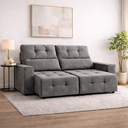 Ver imagem 1 de Sofá Supreme Retrátil Reclinável 3 Lugares 2,00m Cinza