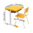 Ver imagem 2 de Kit Escolar Individual Amarelo Mesa e Cadeira Infantil 03 a 06 Anos