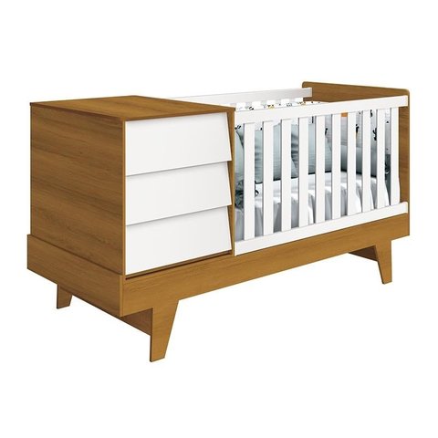 Berço Americano Multifuncional Prince Branco/Savana - Reller Móveis