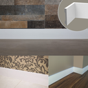 Ver imagem 4 de Kit 10 Barras Rodapé de Poliestireno 7 Cm Altura Branco Liso (13mm X 2 Metros)