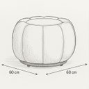 Ver imagem 3 de Puff Redondo Orgânico Moderno Confortável Claudia Sala Quarto Recpção Luxo Veludo Premium