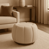 Puff Redondo Orgânico Moderno Confortável Claudia Sala Quarto Recpção Luxo Veludo Premium - 2