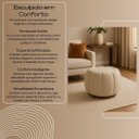 Ver imagem 5 de Puff Redondo Orgânico Moderno Confortável Claudia Sala Quarto Recpção Luxo Veludo Premium