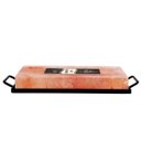 Ver imagem 3 de Pedra De Sal Rosa do Himalaia 30x20x4 cm com suporte de metal VELEZ