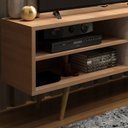Ver imagem 5 de Rack para Tv 55 Pol 160 Cm 2 Portas R1482 Amendoa Marmore Branco Tecno Mobili