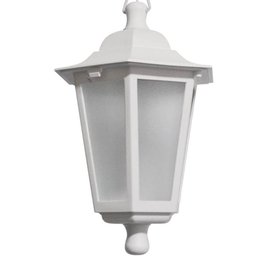 Pendente Colonial Externo Branco Luminária de Teto Lustre Clássico Lente Fosca Dital Grega - 3