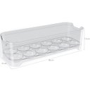 Ver imagem 4 de Kit 2 Organizadores de Geladeira Porta Ovos 12un 28x10x7,5cm Cada Transparentes Plástico Uz