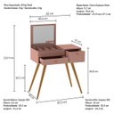 Ver imagem 3 de Penteadeira Retrô com Espelho Cristal