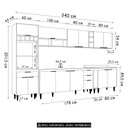 Ver imagem 3 de Armário de Cozinha CP07 com Pia 180cm Pérola Z34 Branco - Mpozenato