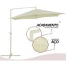 Ombrellone Sombreiro de Jardim Tenda Suspensa 3m Extrutura em Aço com Base P/ Piscina, Hotel, Jardim - 5