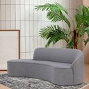 Ver imagem 2 de Sofá Curvo 04 Lugares 230cm Braço Esquerdo Eron Linho Cinza Mesclado - Nexta Casa