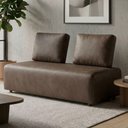 Ver imagem 2 de Sofá Modular 2 Lugares Block 148 cm Pes Madeira Courino Tcs 729 Moll