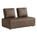 Ver imagem 1 de Sofá Modular 2 Lugares Block 148 cm Pes Madeira Courino Tcs 729 Moll