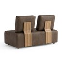 Ver imagem 7 de Sofá Modular 2 Lugares Block 148 cm Pes Madeira Courino Tcs 729 Moll