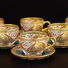 Xicaras De Chá Turca 12 Peças Evla Gold– Luxury Glass Set - 1