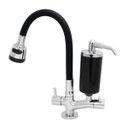 Ver imagem 1 de Torneira Com Filtro Cozinha Mesa Duplo Jato Gourmet Black