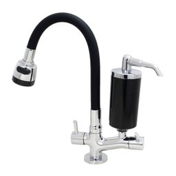 Torneira Com Filtro Cozinha Mesa Duplo Jato Gourmet Black - 1