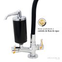 Ver imagem 3 de Torneira Com Filtro Cozinha Mesa Duplo Jato Gourmet Black