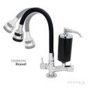 Ver imagem 2 de Torneira Com Filtro Cozinha Mesa Duplo Jato Gourmet Black