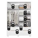 Ver imagem 5 de Guarda-Roupa Casal Domo 4 Portas 4 Gavetas Branco - Demobile