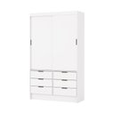Ver imagem 3 de Guarda Roupa Sevilha 2 Portas de Correr com Espelho Carioca Moveis Branco