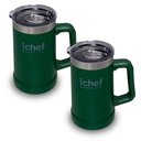 Ver imagem 2 de Duas Canecas Térmica para Chopp com Tampa Smart Cup Ichef 710 ml | Verde