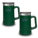 Ver imagem 1 de Duas Canecas Térmica para Chopp com Tampa Smart Cup Ichef 710 ml | Verde