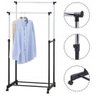 Arara de Roupas Cabideiro Duplo Sapateira Organizador Retratil Ajustavel Rodinhas Casa Closet Loja - 15