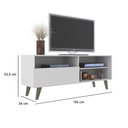 Ver imagem 3 de Rack para Tv Até 55 Polegadas 3 Nichos 1 Porta Detroit - J Carvalho - Branco
