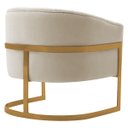 Ver imagem 7 de Kit 2 Poltronas Decorativas Sala de Estar Recepção Mavie Base de Ferro Dourado Bouclé - Amarena Móve